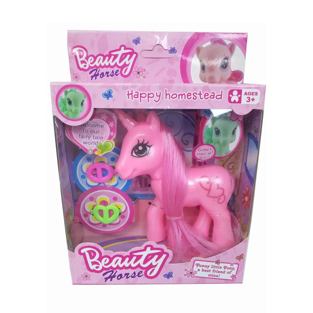 Pony con accesorios